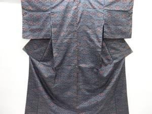 花亀甲模様織り出し西陣伝承紬着物アンサンブル